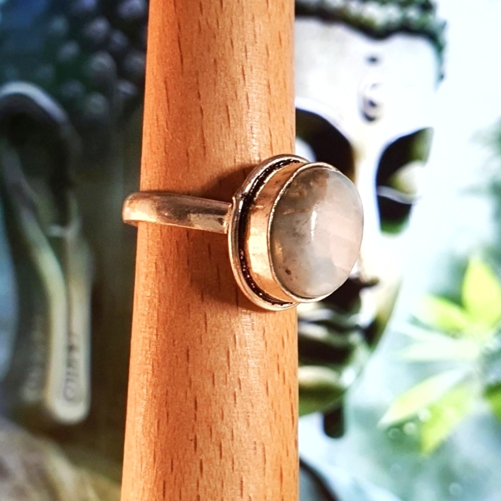 Larimar Gemstone Sterling Silver Plated Ring Size 6